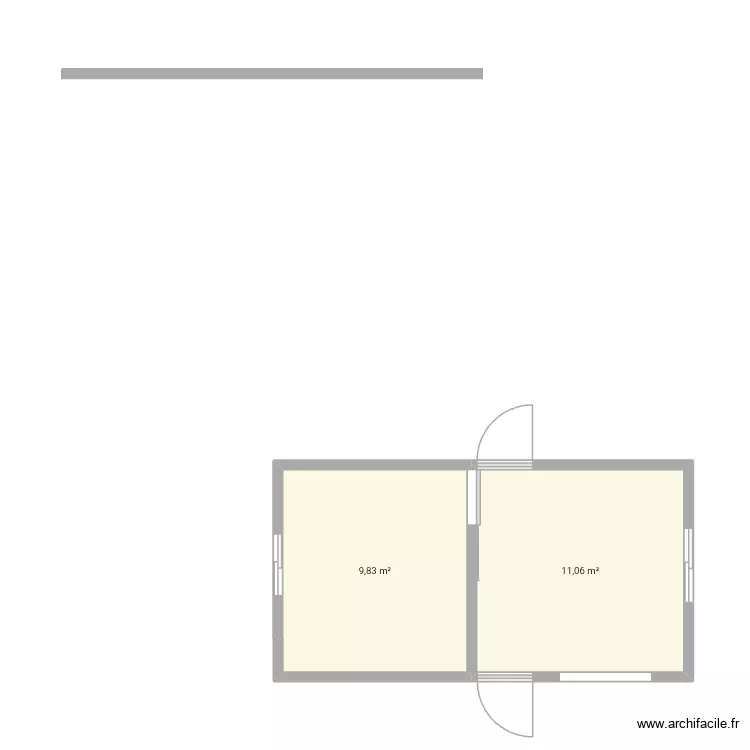 LOCAL entreprise. Plan de 2  et 21 m²