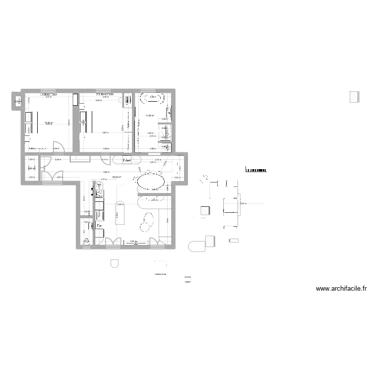 LES HALLES version 6. Plan de 5 et 95 m² LES HALLES version 6. Plan de 5 et 95 m²