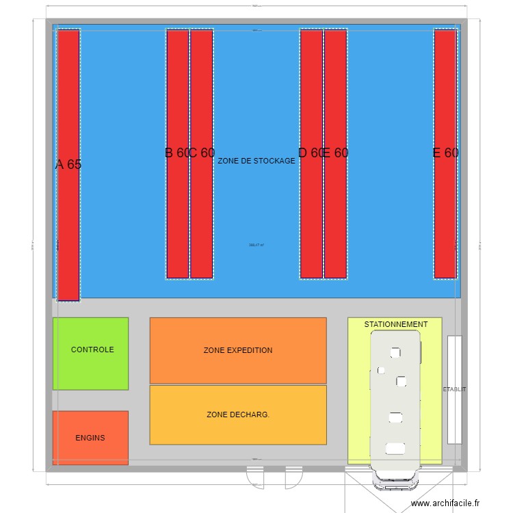 WEARESTRIKE. Plan de 1 pièce et 388 m2