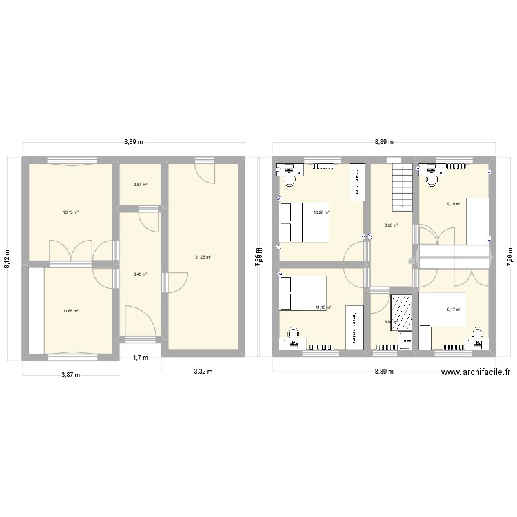 faraday2. Plan de 11 pièces et 112 m2