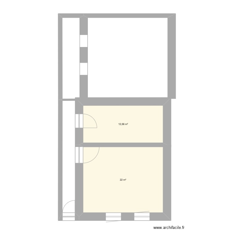 Apartemment Luttange F2. Plan de 2 pièces et 35 m2