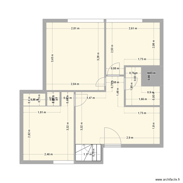 L2A - SEQUOIAS - LOG 43-44 - NIVEAU 2. Plan de 6 pièces et 37 m2