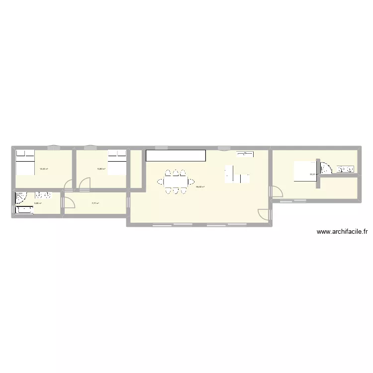 MAIEZ. Plan de 6  et 114 m²