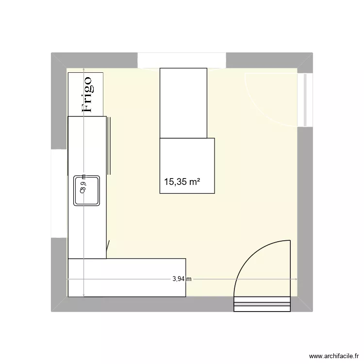 cuisine. Plan de 1 et 15 m² cuisine. Plan de 1 et 15 m²