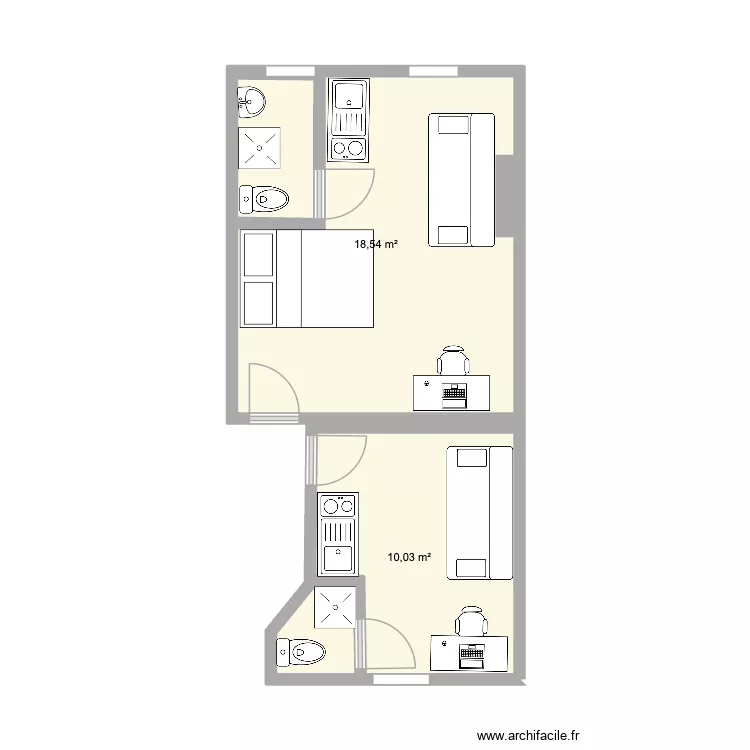 option 2. Plan de 2 et 29 m² option 2. Plan de 2 et 29 m²