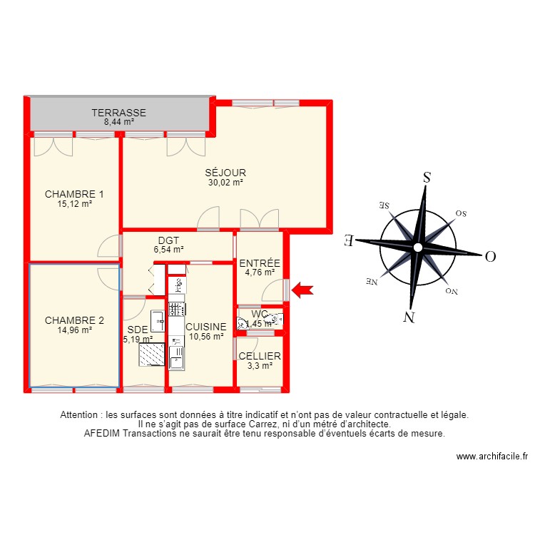 BI17962 -. Plan de 13 pièces et 117 m2