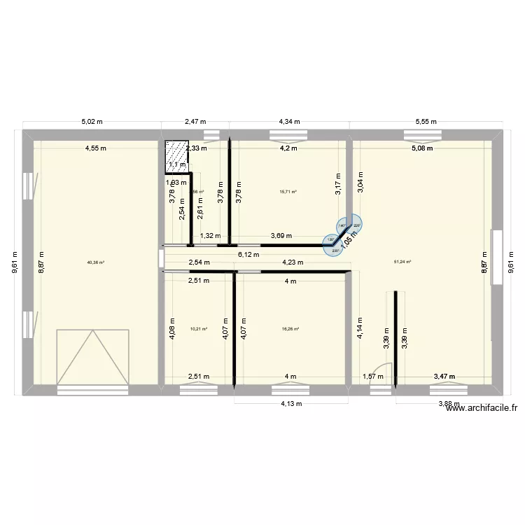 maison finale dam2. Plan de 6  et 142 m²