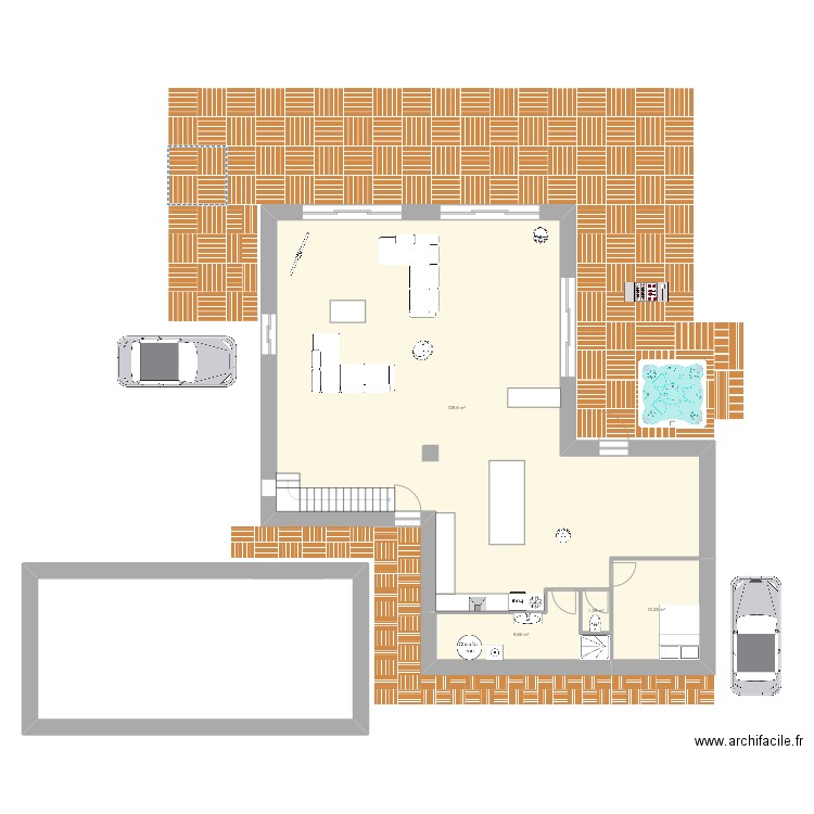 ESSAY 3. Plan de 5 pièces et 308 m2