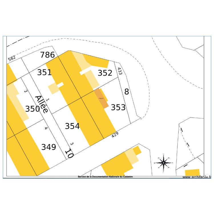 Plan cadastre. Plan de 0 pièce et 0 m2