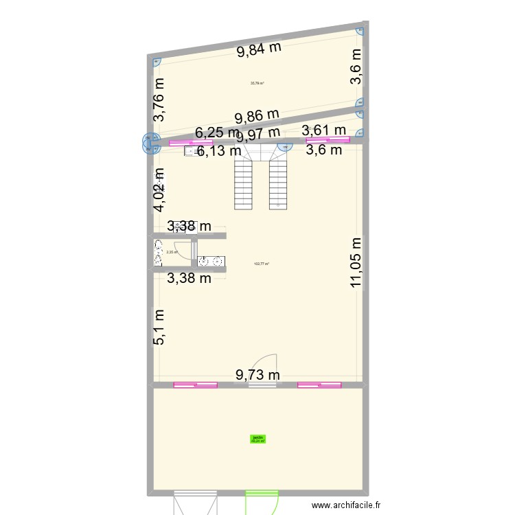 villa ouhame 1. Plan de 5 pièces et 192 m2
