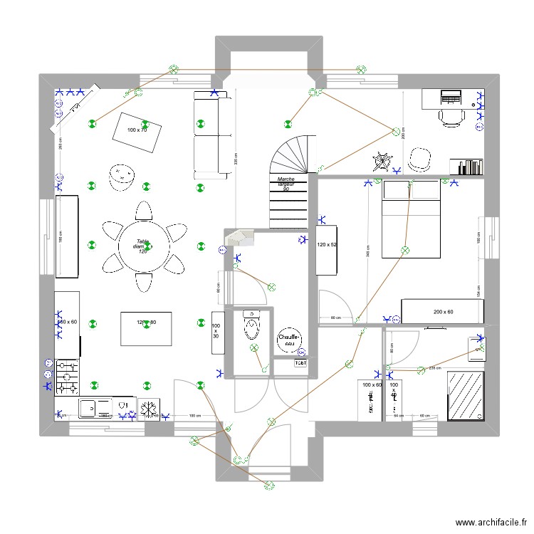 maison 1v6 elec. Plan de 0 pièce et 0 m2