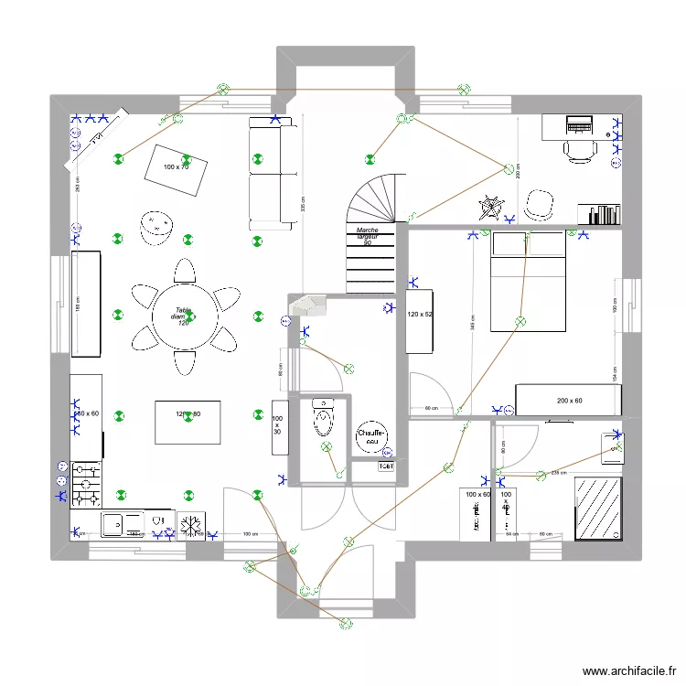 maison 1v6 elec. Plan de 