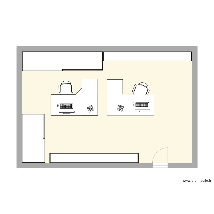 jb qmb. Plan de 1 pièce et 52 m2