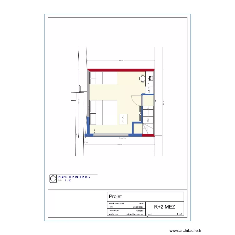 R2 mezzanine projet . Plan de 