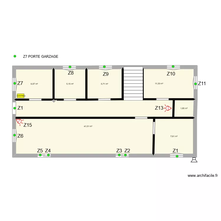 GOUBERT. Plan de 7 pièces et 79 m²