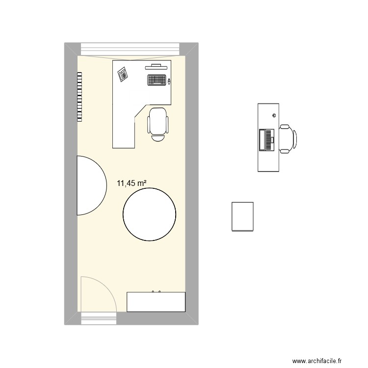 RICHER. Plan de 1 pièce et 11 m2