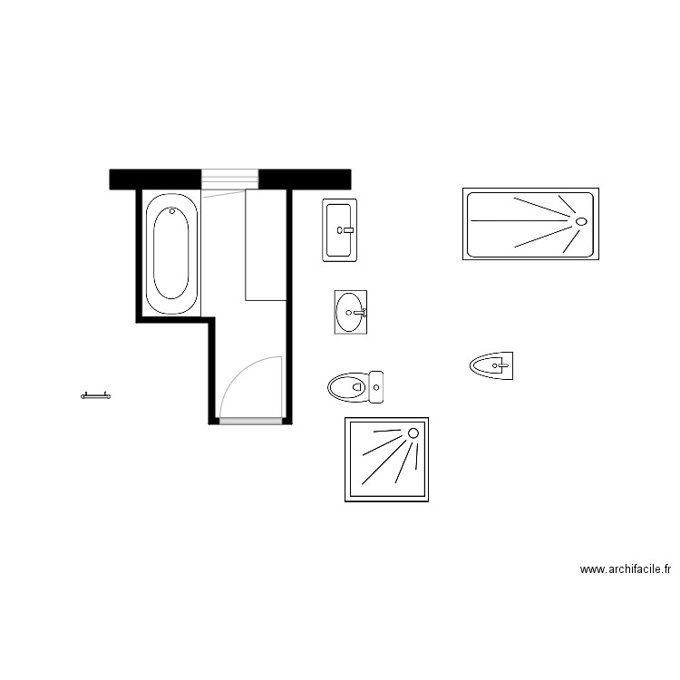 RIOCREUX_MM. Plan de 1 pièce et 4 m2
