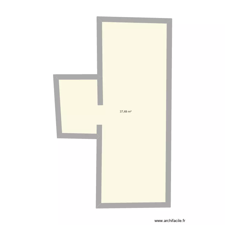 Lolo. Plan de 1  et 37 m²