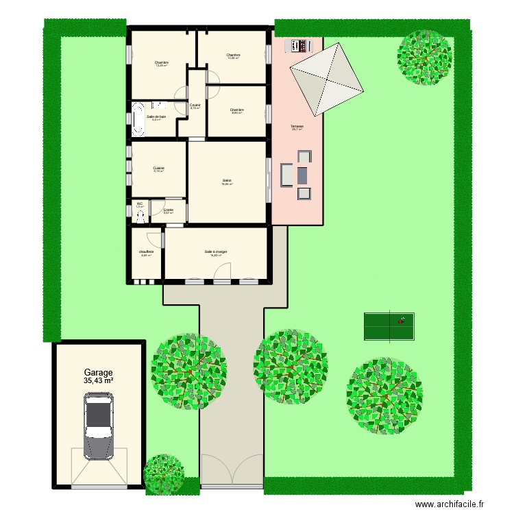 encrenaz arenas. Plan de 16 pièces et 521 m2