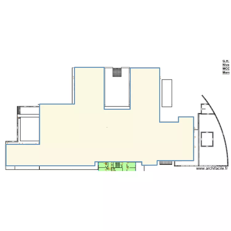 MCO R+1 zones ABEF + C 2008. Plan de 