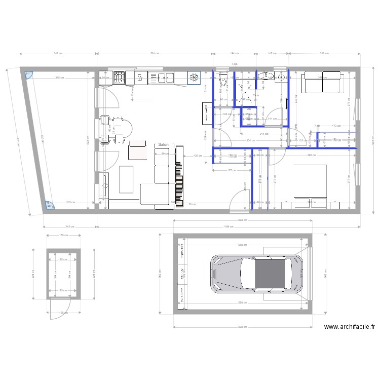 PLAN ST MARCELLIN V2. Plan de 11 pièces et 108 m2