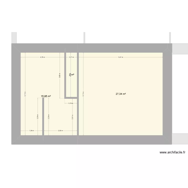 maison mamie plan actuel base rdc + &eacute;tage 1. Plan de 4  et 87 m²
