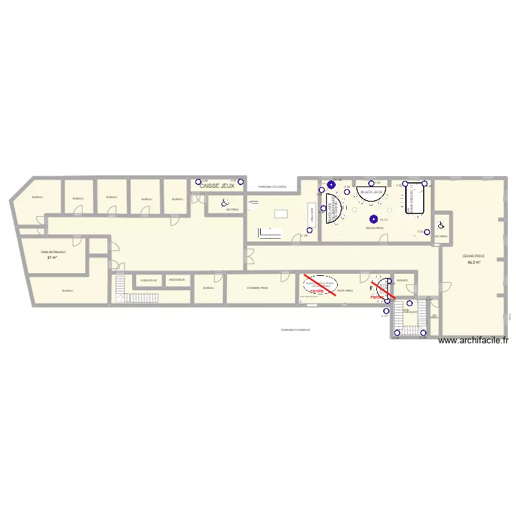 Plan Salon Priv&eacute; au 24 Septembre 2024. Plan de 