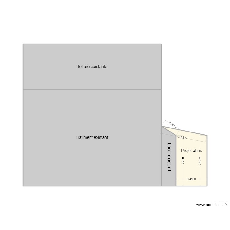 abris jardin 3. Plan de 4 pièces et 42 m2