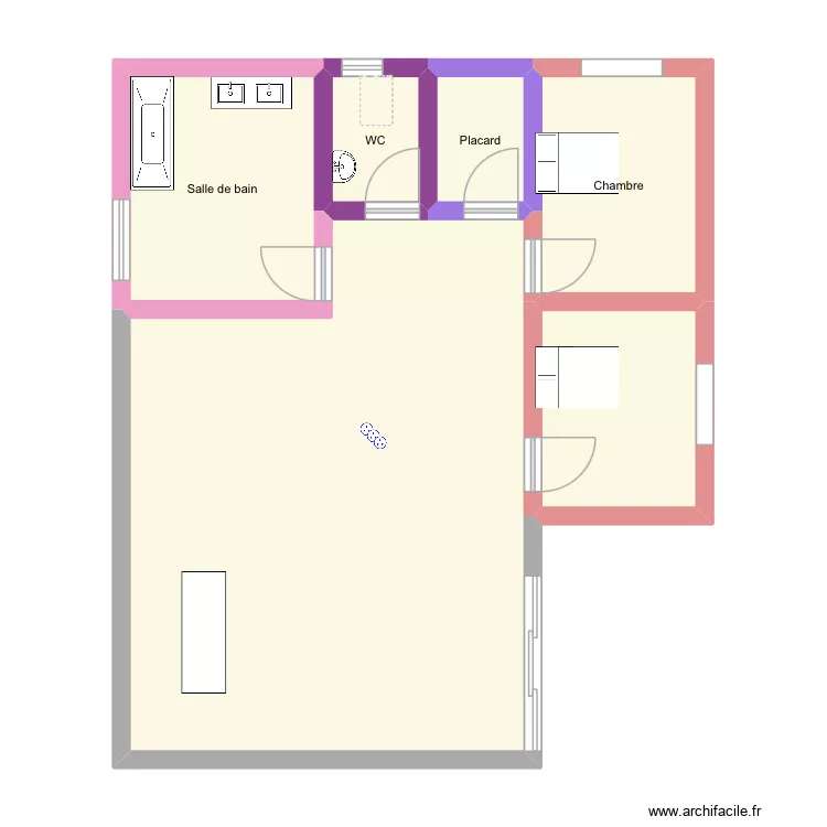 T3ok. Plan de 6 et 70 m² T3ok. Plan de 6 et 70 m²