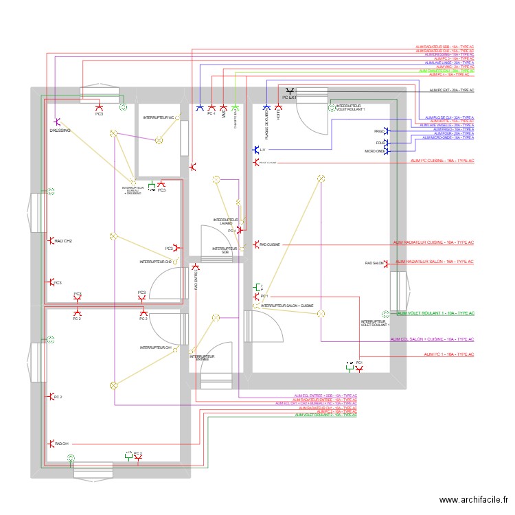 kaan. Plan de 5 pièces et 65 m2