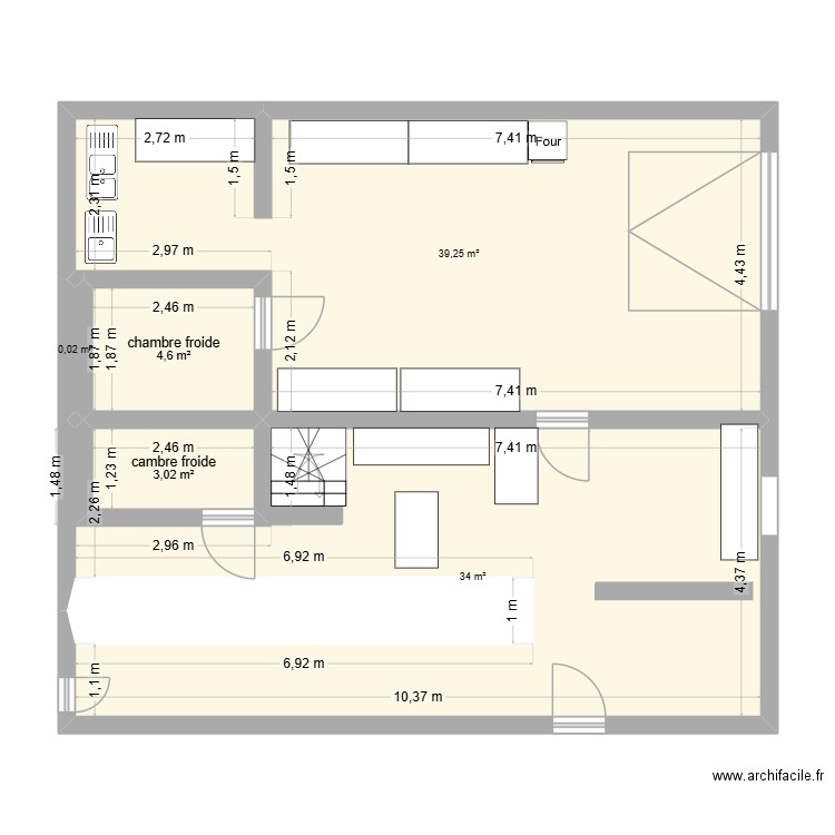 la boucherie pleudihennaise. Plan de 5 pièces et 81 m2