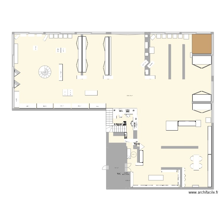 showroom. Plan de 0 pièce et 0 m2