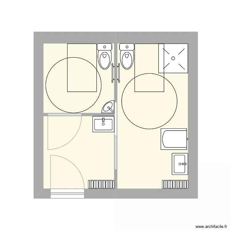 IME Oasis sanitaire RDC. Plan de 3 et 15 m² IME Oasis sanitaire RDC. Plan de 3 et 15 m²