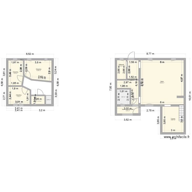 DPE. Plan de 12 pièces et 95 m2
