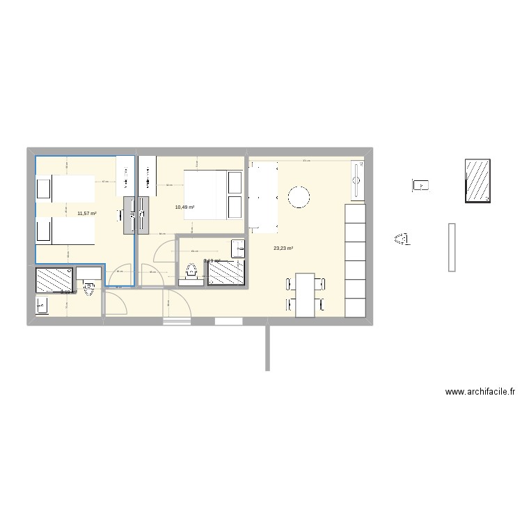 PLAN LE LOUVRE T3 V3. Plan de 0 pièce et 0 m2