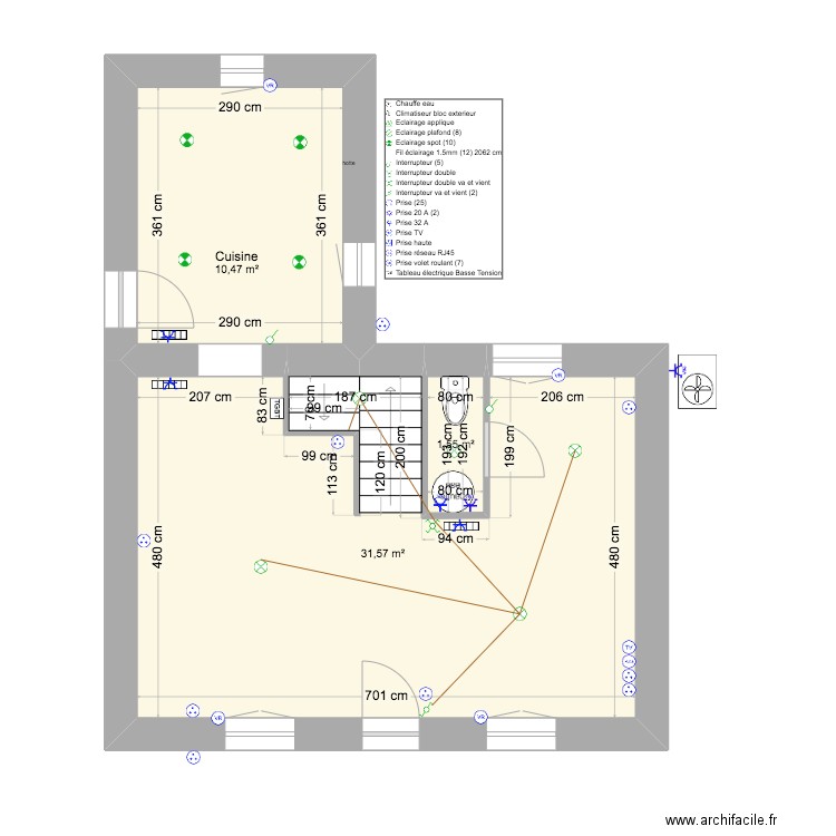 PROJET AMAR AMANI. Plan de 11 pièces et 113 m2