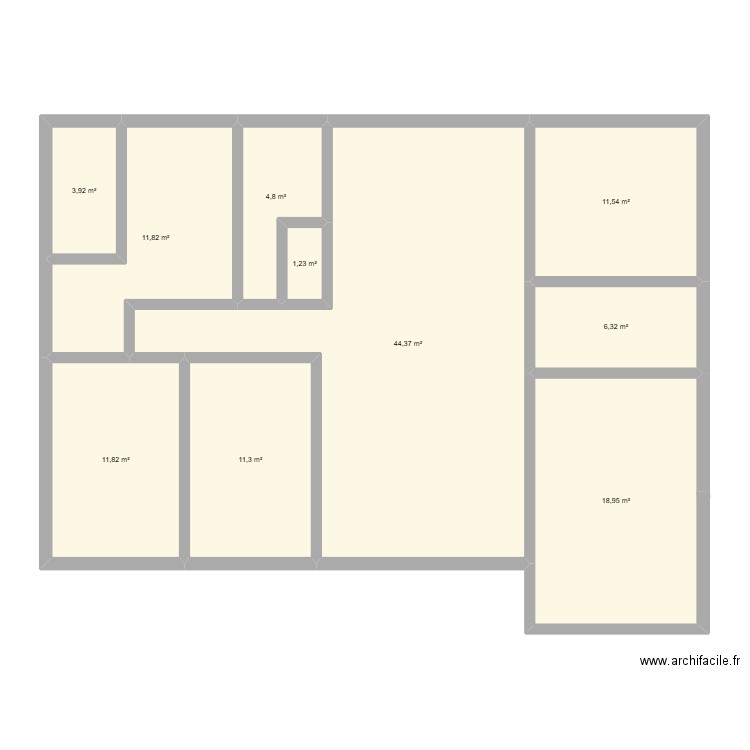 Maison. Plan de 10 pièces et 126 m2