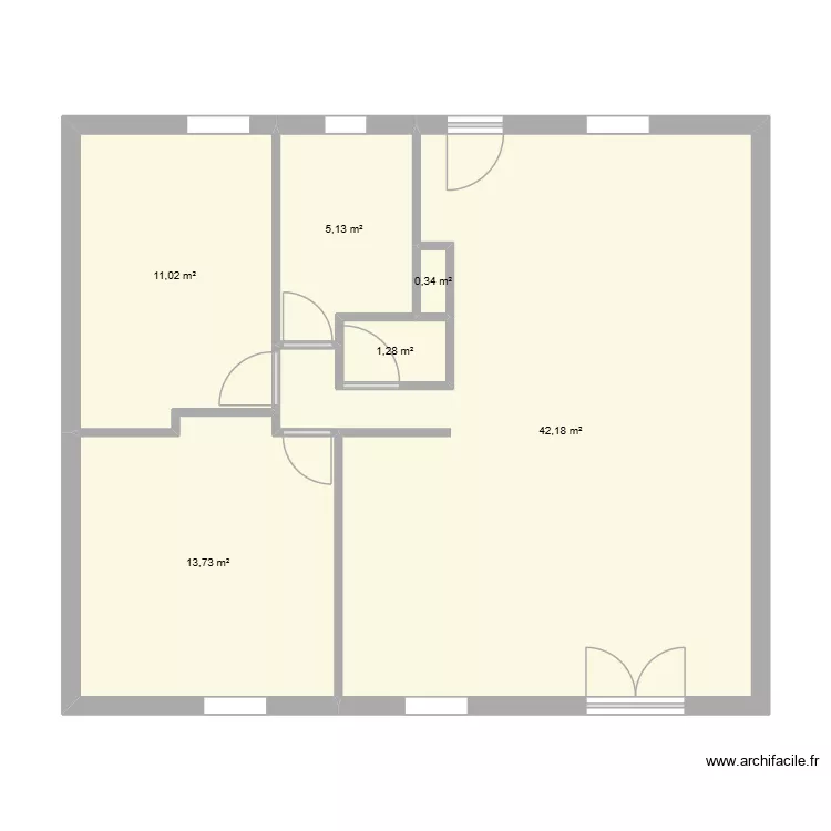 Pessines. Plan de 6  et 74 m²