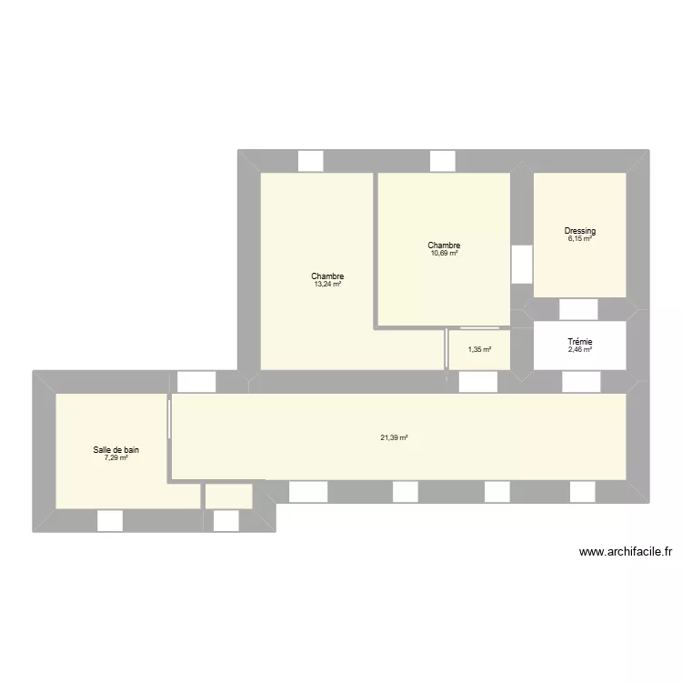 maison. Plan de 7 Pièces et 63 m²