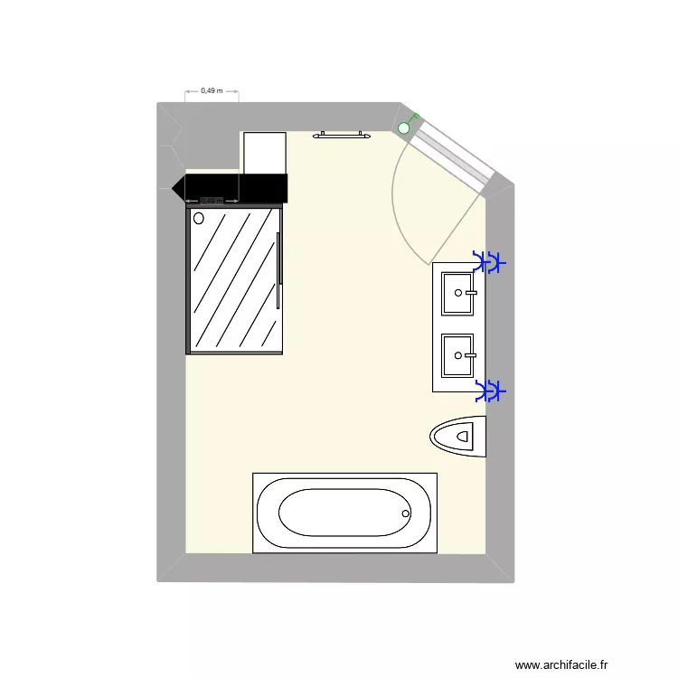 felix olivier. Plan de 1  et 10 m²