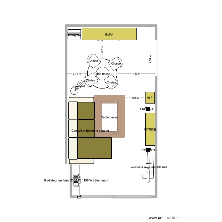 salon 6. Plan de 0 pièce et 0 m2
