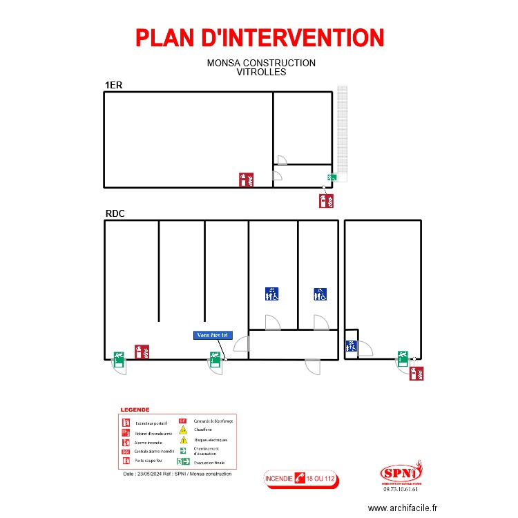 LOXAM MONSA CONSTRUCTION VITROLLES INTER. Plan de 9 pièces et 1771 m2