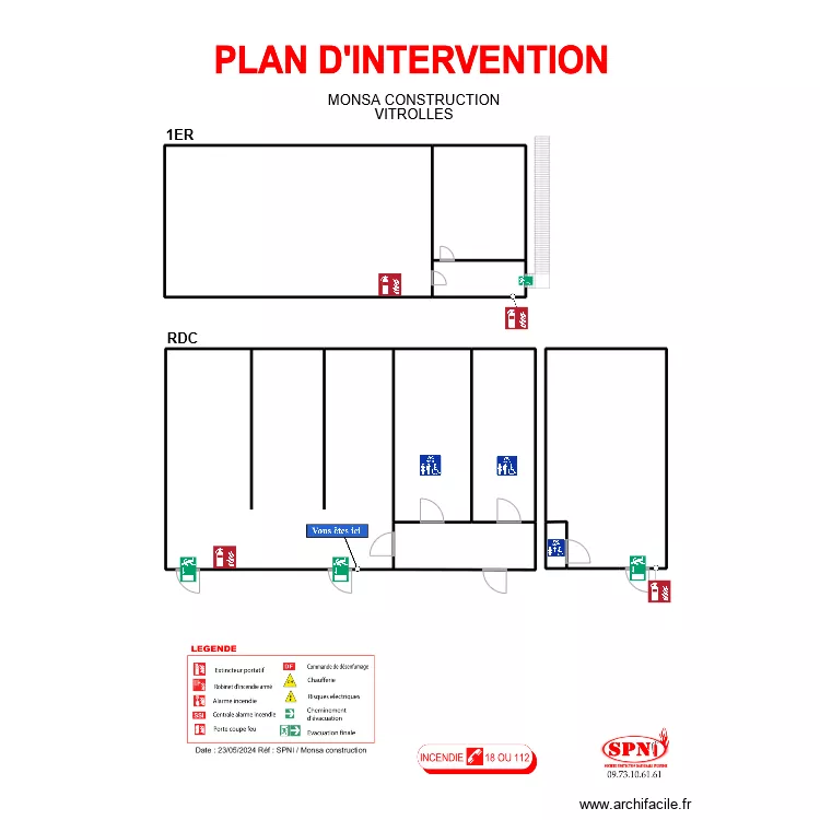 LOXAM MONSA CONSTRUCTION VITROLLES INTER. Plan de LOXAM MONSA CONSTRUCTION VITROLLES INTER. Plan de