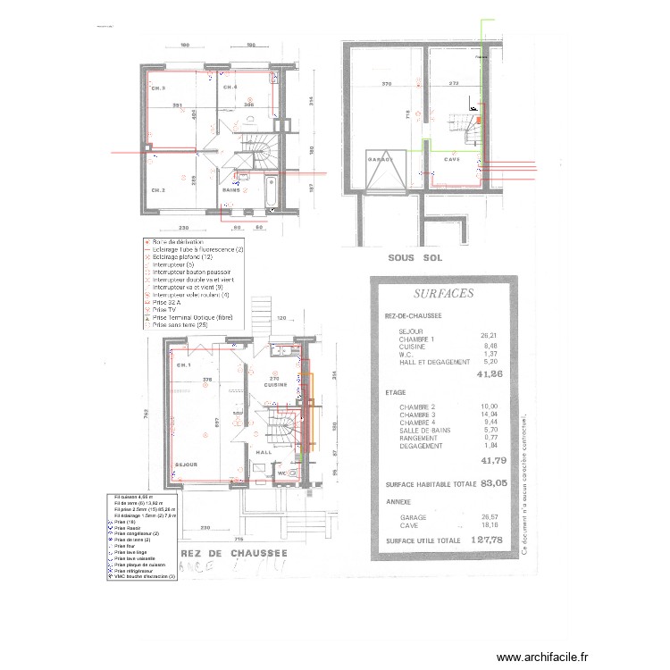 Maison Alexandra plan &eacute;lectrique en r&eacute;novation. Plan de 0 pièce et 0 m2
