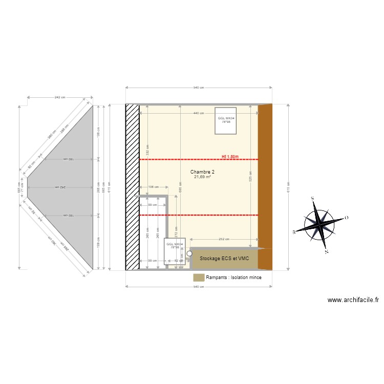 ML24005519. Plan de 9 pièces et 81 m2