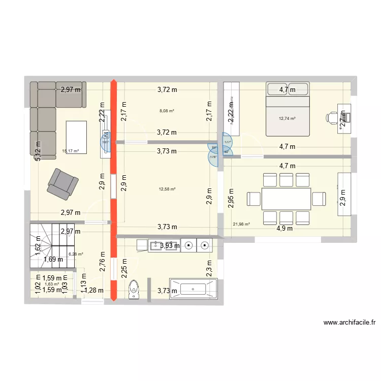 MAISON PLAN. Plan de 7 Pièces et 78 m² MAISON PLAN. Plan de 7 Pièces et 78 m²
