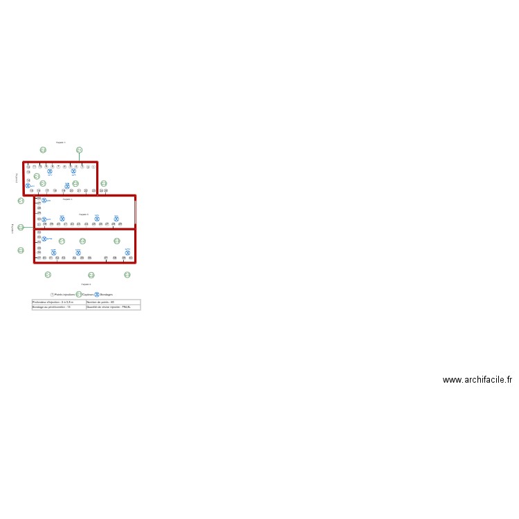 carpentier. Plan de 3 pièces et 72 m2