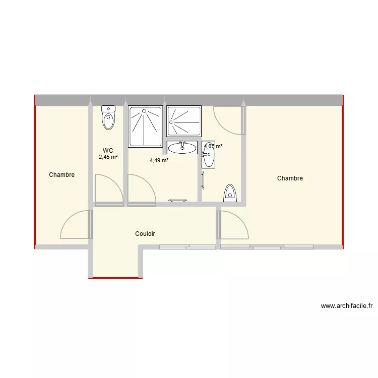 Salle de bain LANATA 2. Plan de Salle de bain LANATA 2. Plan de