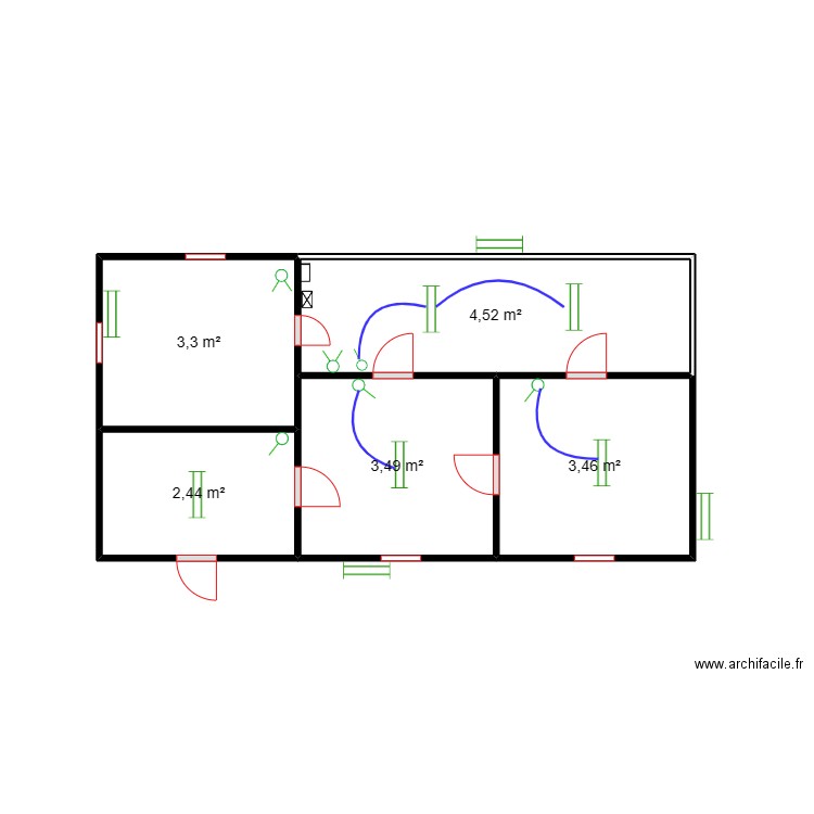 Circuit lumiere Magasin et Salle de garde DJIBIO. Plan de 0 pièce et 0 m2