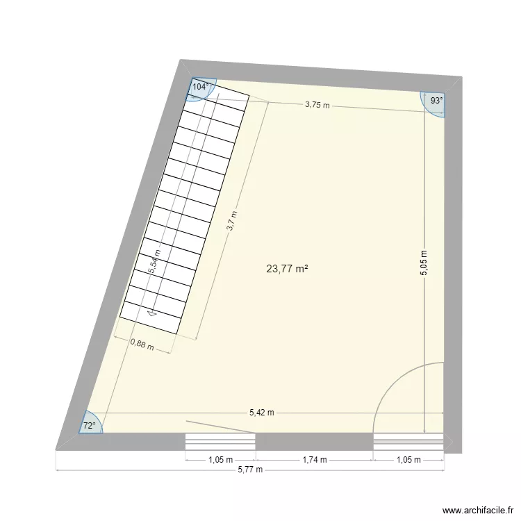 bas. Plan de 1 et 24 m² bas. Plan de 1 et 24 m²